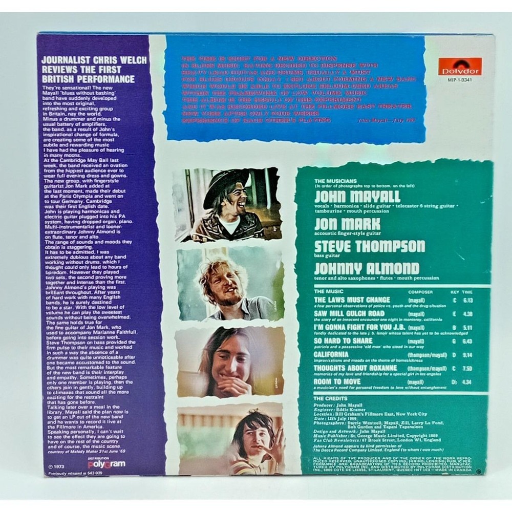 John Mayall – The Turning Point – Polydor MIP-1-9341 Vinyl LP (1973)  VG+‎ - Picture 3 of 3